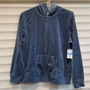 New Petite Size Large Velour Sweatshirt
